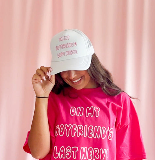 Funny Trucker Hat Women Sassy Girlfriend Cap Boyfriend Humor Gift Adjustable White Mesh Back Baseball Style Trendy Casual Wear Everyday Fashion Accessory Relationship Joke Present Birthday Gift Girlfriend Surprise Streetwear Essential
